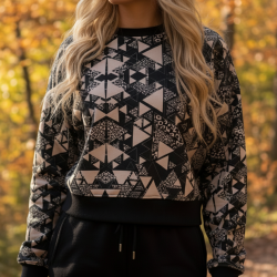Ionis CropTop Abstract Black