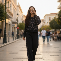 Ionis CropTop Trinity Black