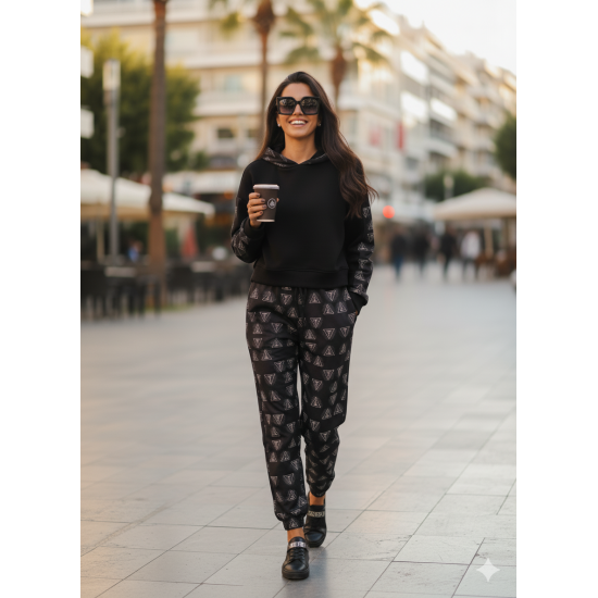 Ionis Hoodie CropTop Abstract Black Ionis Hoodie CropTop Abstract Black
